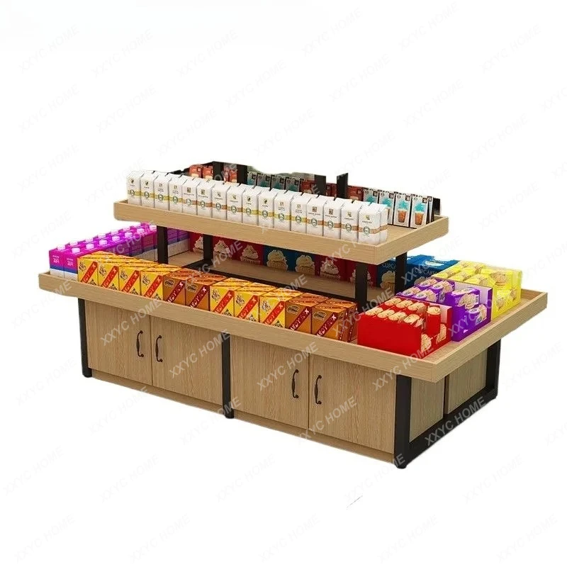 A Supermarket island display cabinet, product display research booth, mother and baby store, shoe promotion table, sample
