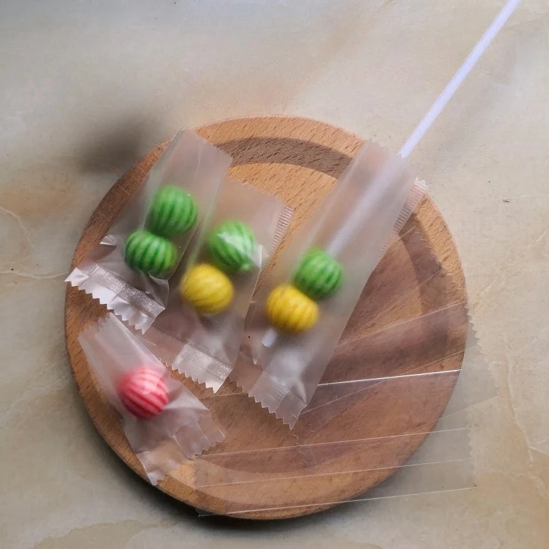 LBSISI Life 100 Stück mattierte, matte, kleine Mini-Keks-Süßigkeiten-Heißsiegelbeutel, Schneeflocken-Kuchen-Nougat-Paket, Cranberry-Maschine, versiegelter Beutel