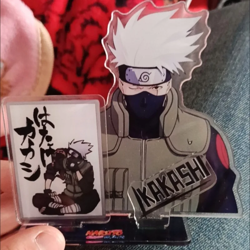 ناروتو الاكريليك زخرفة أنيمي عمل الشكل كاكاشي ساسوكي ميناتو سيارة سطح المكتب الديكور نموذج ألعاب أطفال جميلة هدية عيد ميلاد