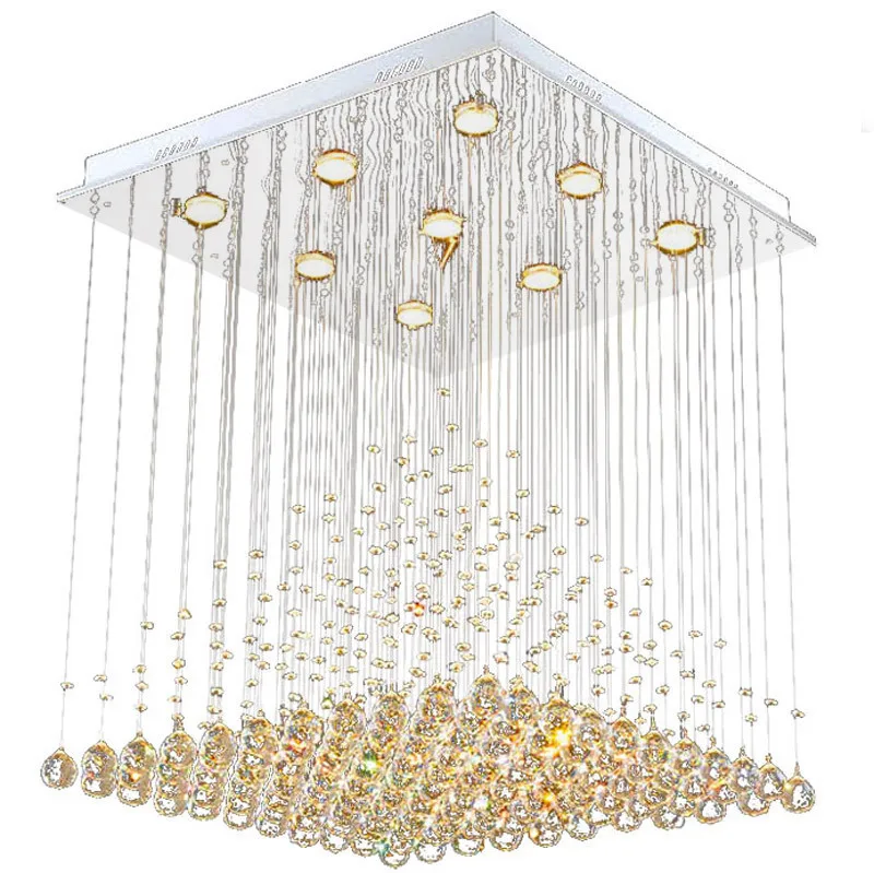 D23.6in stainless steel custom crystal chandelier modern restaurant home decoration hotel wedding ceiling lamp chandelier