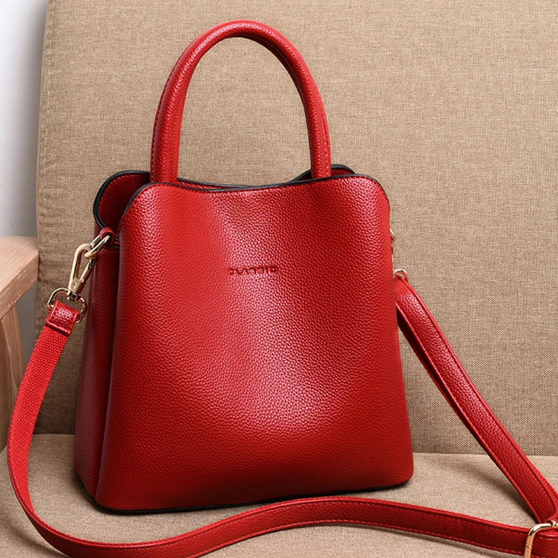 Luxury Brand Women Handbags Designer Shoulder Bags Leather Handbags Three-layer Pocket Crossbody Bags For Women 2022 Tote Bag