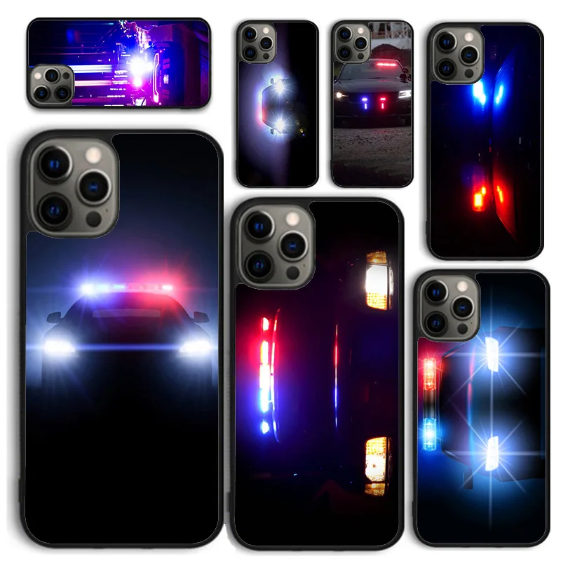 

Чехол для телефона Police Cars Light in Dark для iPhone 17 Air 16 PRO MAX 15 14 PLUS 11 12 13 Back Cover Fundas Shell