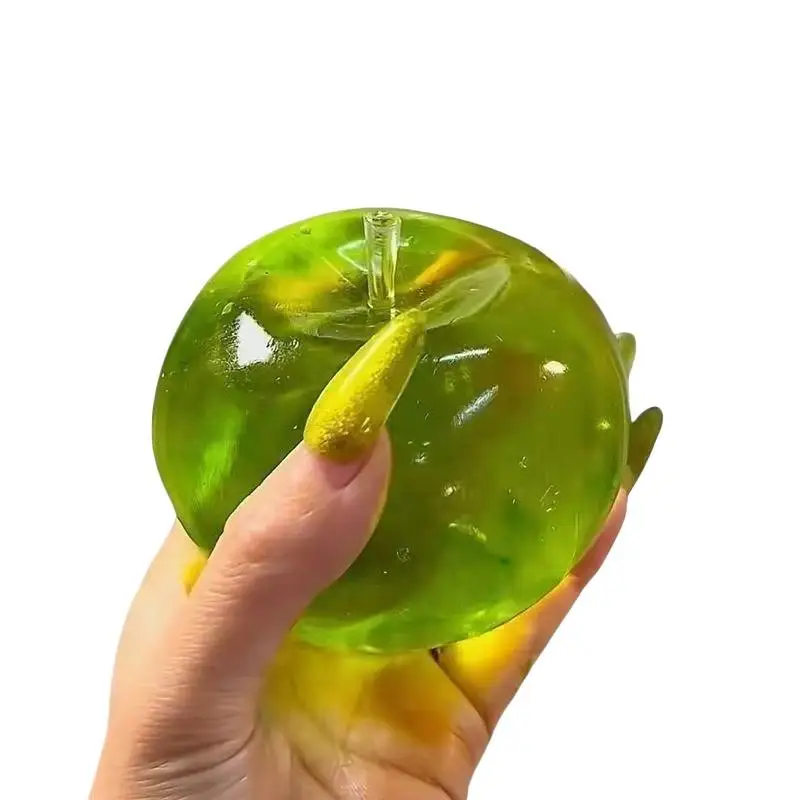 1 Piece Relieve Stress And Vent Anger  Toys Green Apple Plasticity Squeeze Toy To Relieve Stress For Friends
