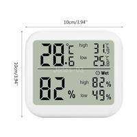 Q6PE Electric Clocks and Humidity Gauge with Temperature Humidity for Home