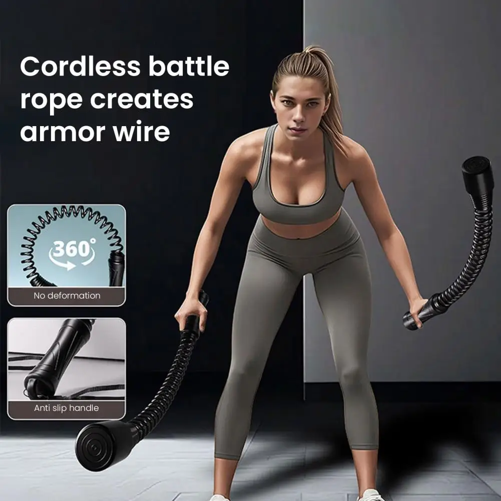 1 Pair Ropeless Battle Rope Portable Workout Rope Muscle Arm Strength Training Non-slip Beginner Home Gym Rope