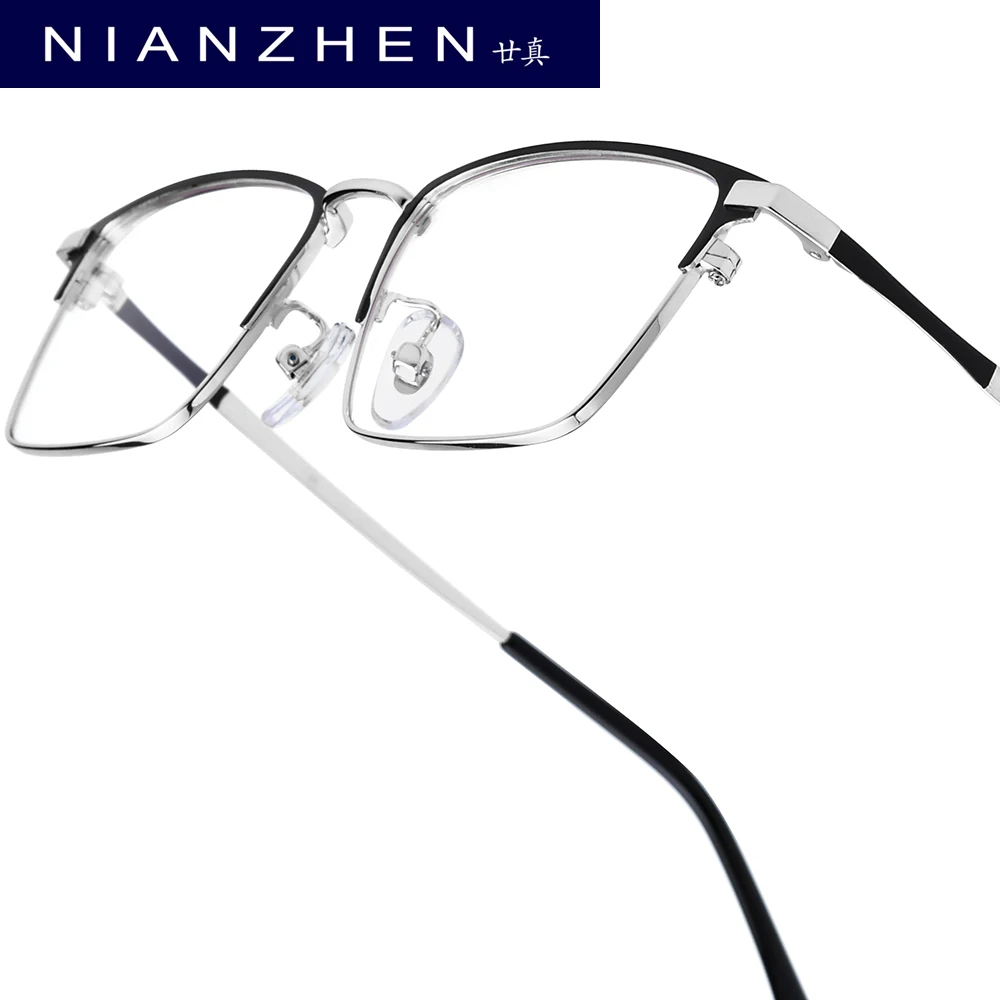 

NIANZHEN Metal Eyeglasses Frame Men Square 2025 New Brand Design Glasses Women Ultralight-Weight Retro Eyewear Spectacles 39208