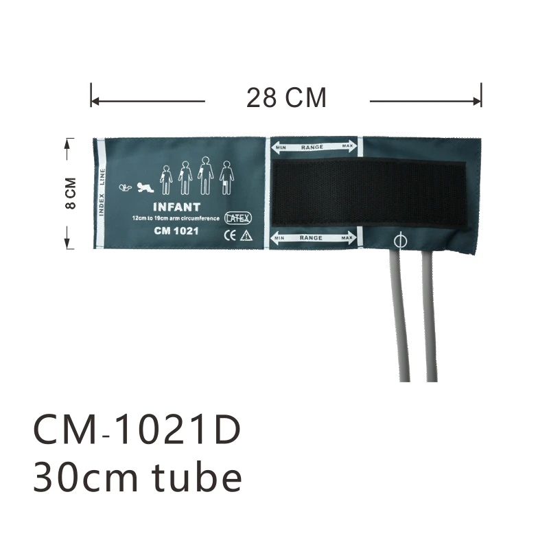 High Quality Replaceable Blood Pressure Cuff, Arm Circumference 12-19 cm, Medical Patient Monitor Equipment Parts (CM-1021D-01)