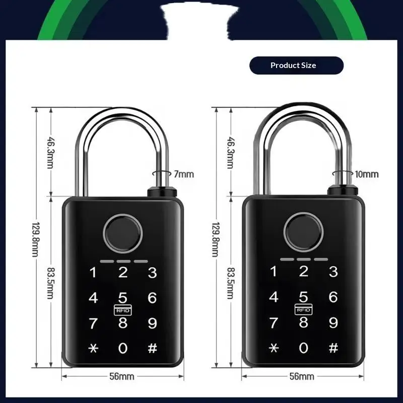 Waterproof Padlock Electronic Lock Keyless Unlock Heavy Duty Padlock For Home House Warehouse Garage