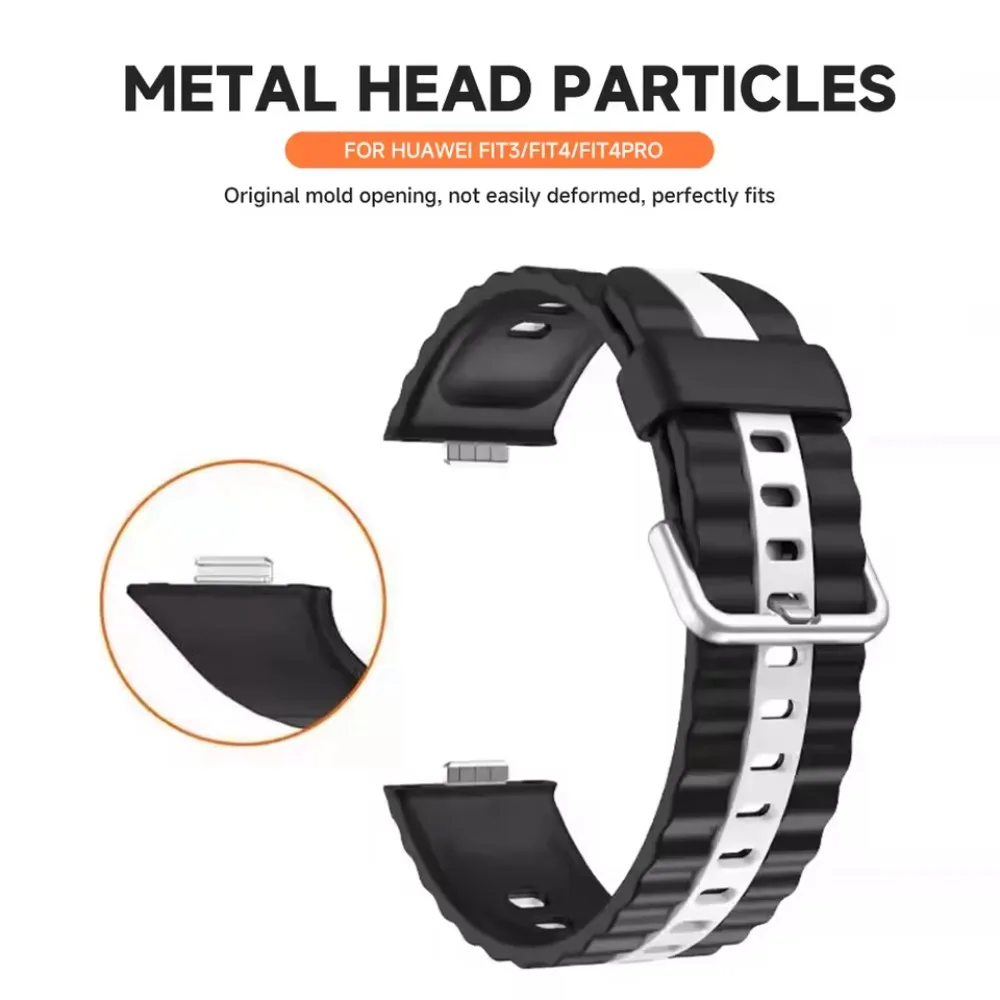 Two-color Silicone Strap for Huawei Watch Fit 5 4 3 Luxury Wristband Huawei Watch Fit 5 4 Pro Lightweight Comfortable Bracelet