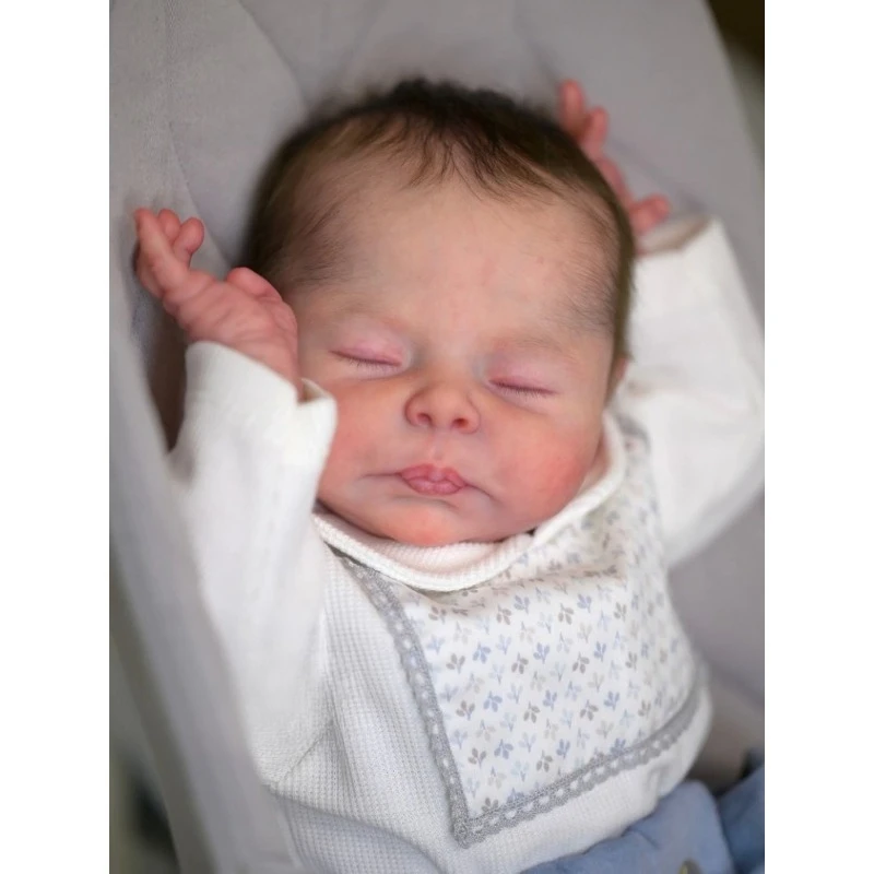 

19 Inches Unpainted Doll Parts DIY Reborn Kit Fresh Color Baby Christopher with Cloth Body