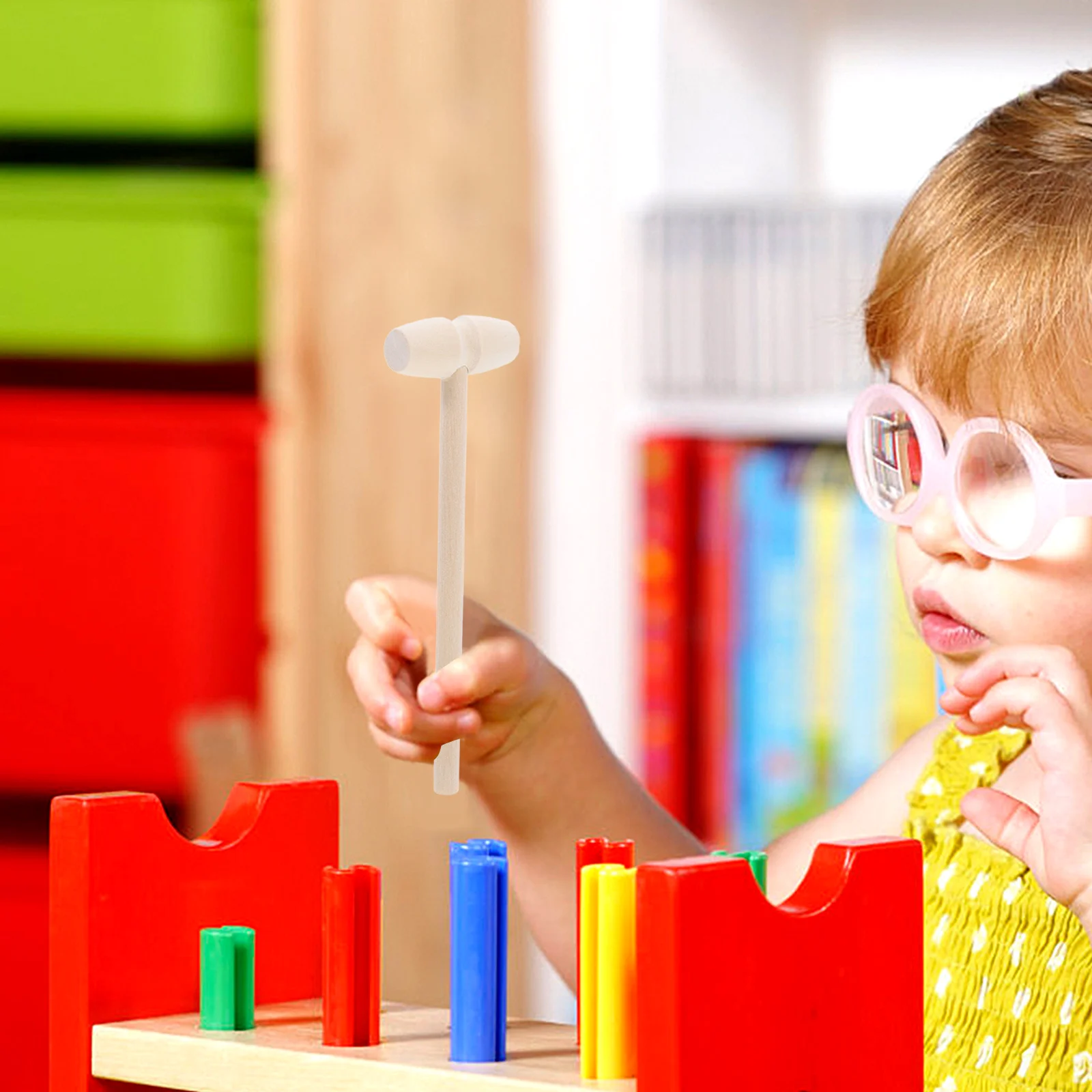 Mini maillets en bois, marteau léger, bords lisses, exercice d'entraînement des mains, outil d'assemblage pour enfants, accessoire de jeu, 10 pièces