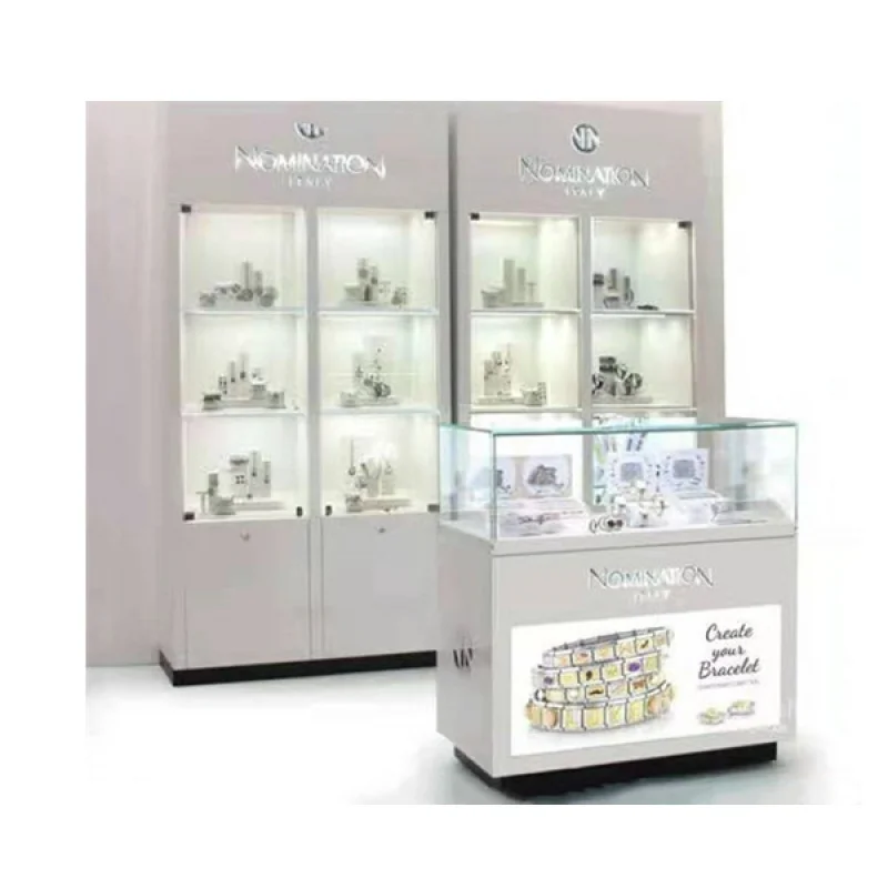 

Custom. high-end jewelry shop showcase furniture wooden jewellery display cabinet boutique counter jewelry shop interior design