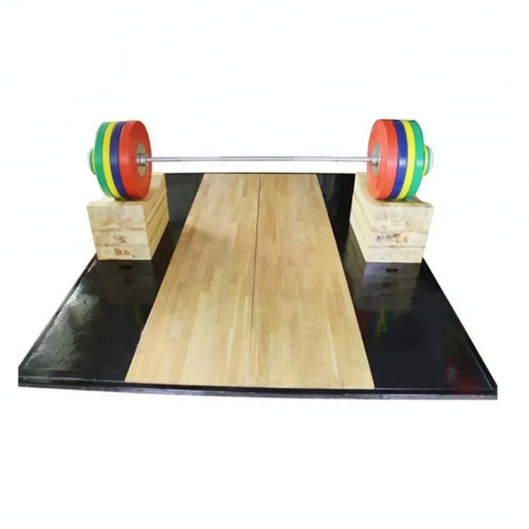 WePackage-Équipement de levage rapide, plancher en bois, plateforme de levage de poids Deadlift