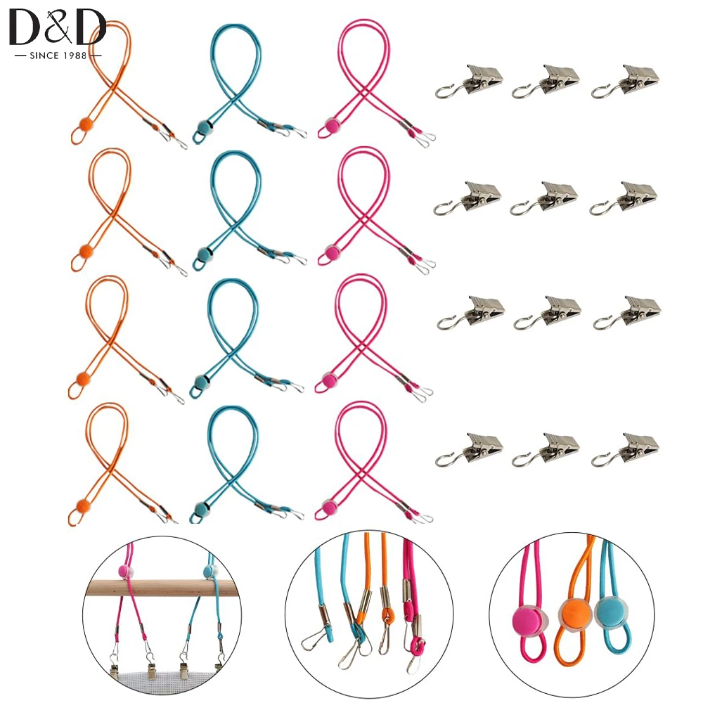 

24pcs/set Cross Stitch Side Clip Adjustable High Elasticity Fabric Gadgets Fabric Fastening Clip for Clips Tensioners Fabric Sew