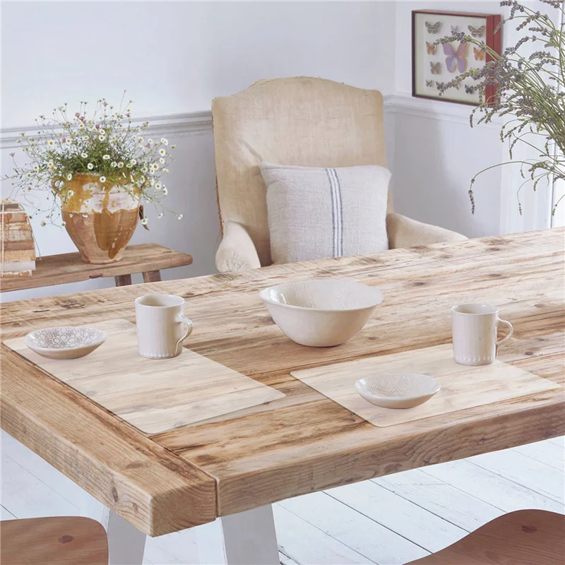 Tapete de cozinha transparente, tapete de mesa de café, protetor de mesa, jogos americanos à prova d'água, economizador de bancada, conjunto de 4 peças HY