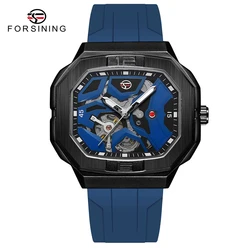 Forsining Top Brand Stainless Steel Strap Men Automatic Mechanical Watch Business Fashion Wrist Watches for Men montre homme