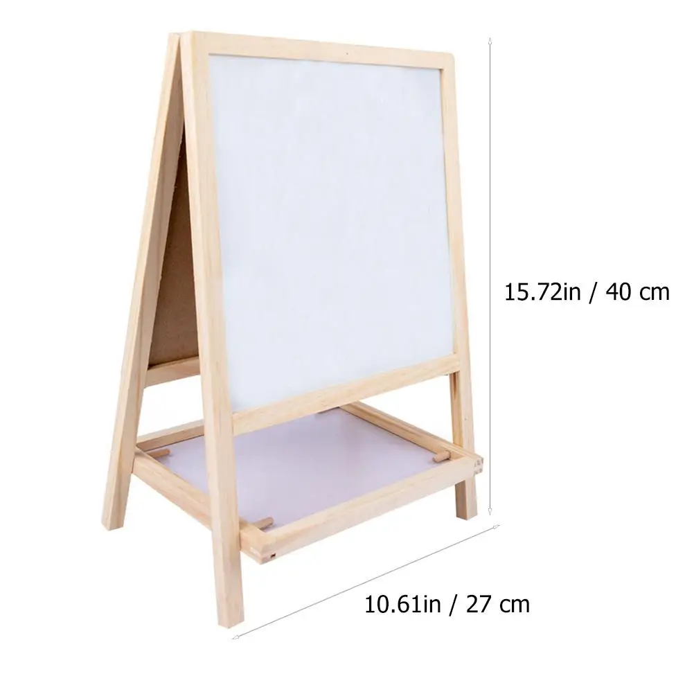 Folding Double Sided Erasable Drawing Graffiti Writing 120x80cm Wooden Easel Bracket Design Kids Painting Board