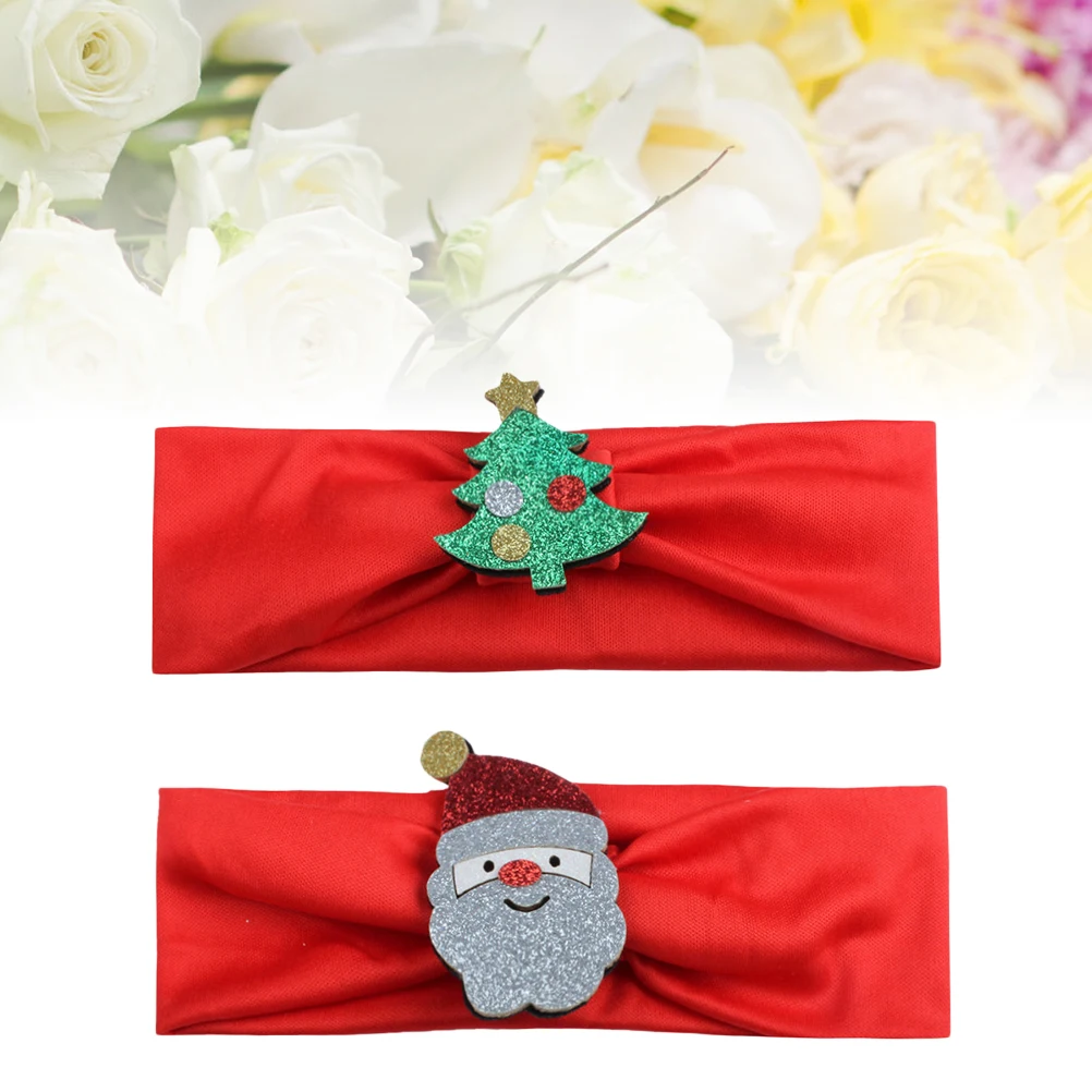 

2 Pcs Christmas Tree Hair Accessories for Babies Headdress Headbands Wrap