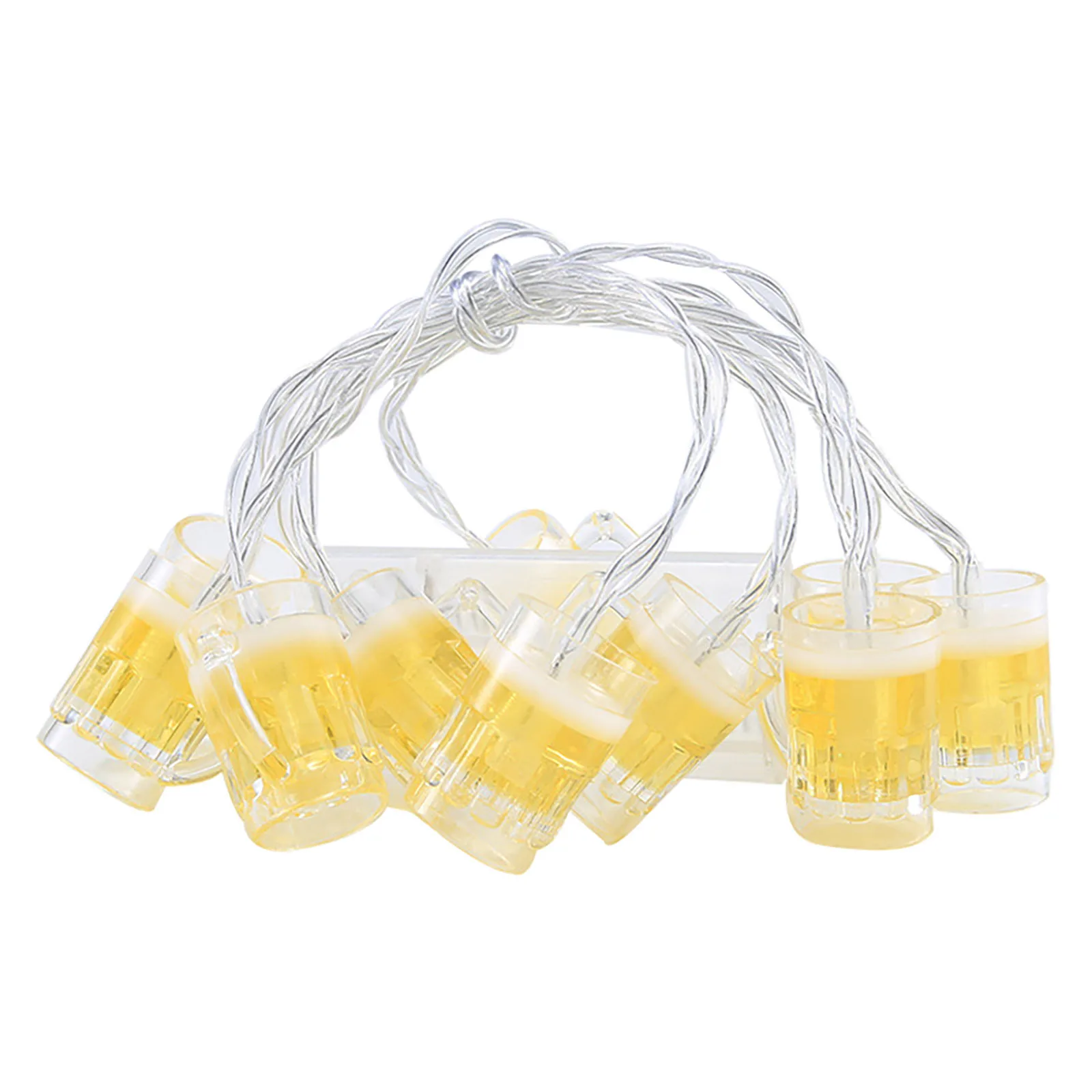 Guirxiété lumineuse LED avec tasse de bière, lumières dégradées, guirxiété de boîte à piles, chambre à coucher, fête à la maison, mur photo, mariage, décoration de Noël, 5m, 10m