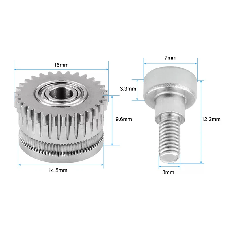 1Set C Trianglelab DLC K1/K1C/Ender3 ExtruderAll-metal Integrated Gear DLC Coating For 3D Printer