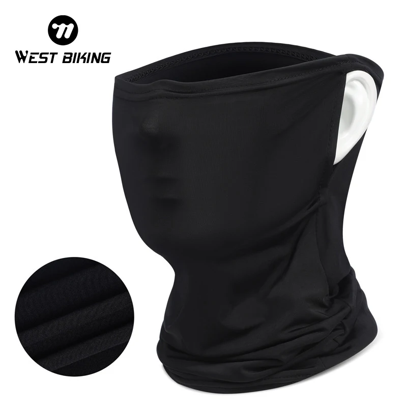 WEST BIKING oddychające letnie nakrycia głowy na rower lodowy jedwab anty UV osłona twarzy Outdoor Sport szalik do biegania pyłoszczelna maska męska i damska