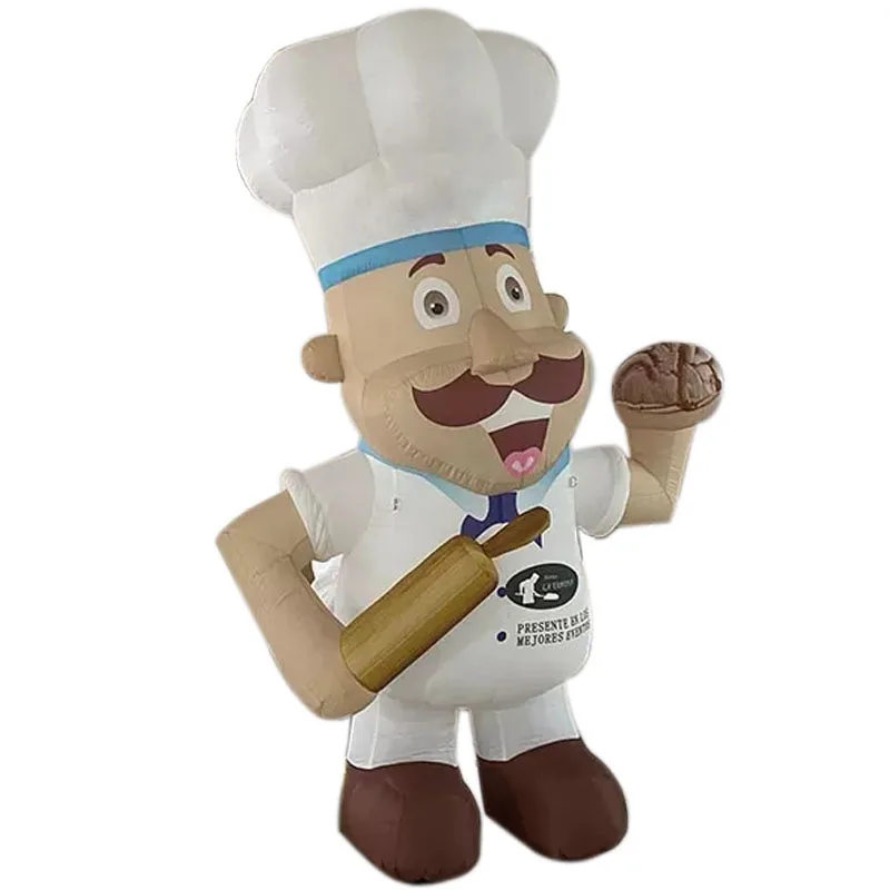 

Pizza Restaurant Outdoor Decoration Inflatable Cook Inflatable chef Statue For Store Advertisement