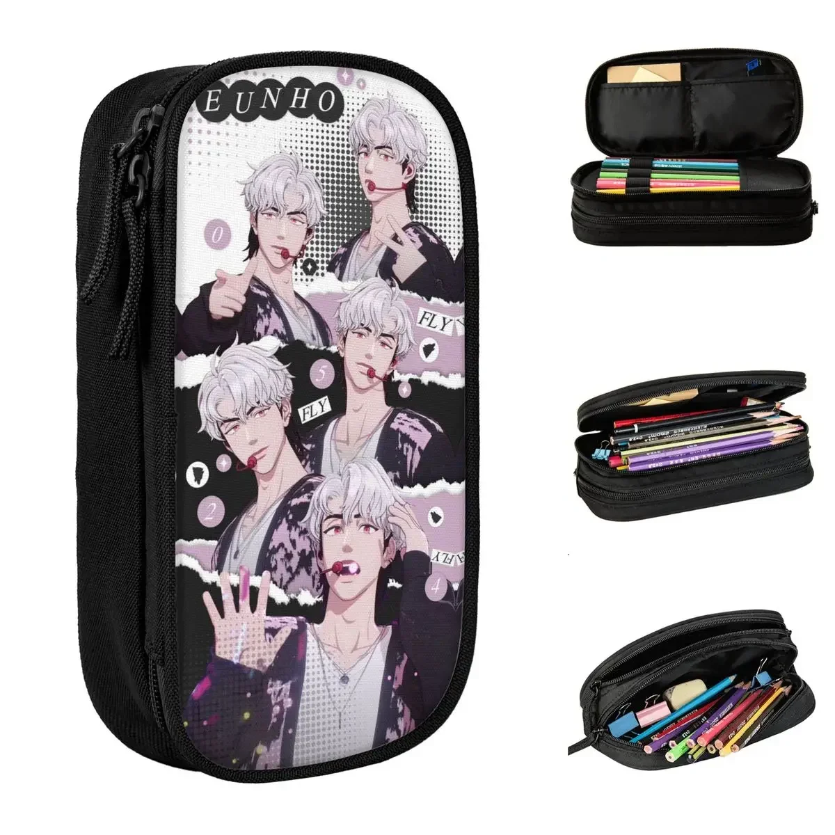 

New Kpop Noah Bamby Yejun Eunho Hamin Pencil Cases PLAVE Pencil Box Pen Holder for Girl Boy Big Capacity Bags School Supplies