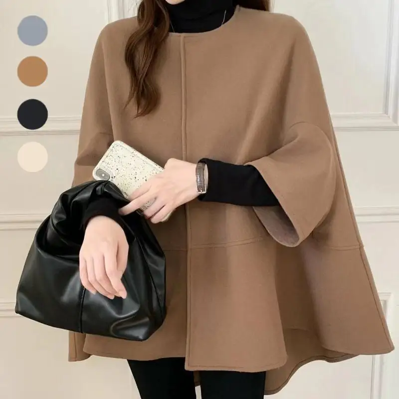 

Wool Blend Coats Womens Woolen Coat Short Women Autumn Chenille Raglan Sleeve Chic Kawaii Style Club Outings Preppy Comfortable