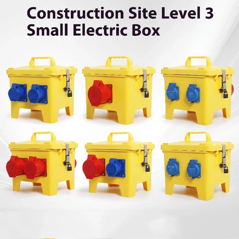 Portable Construction Site Electric Box Mobile Temporary Maintenance Distribution Panel with Industrial Sockets Plug-in And Drai