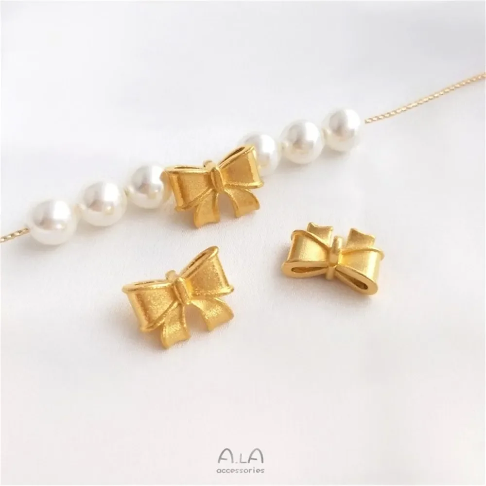 Vietnam strong color sand gold on the run princess bow button bracelet necklace beaded DIY jewelry Septa bead accessories