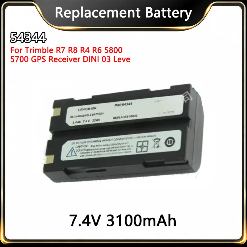 Battery 54344 Compatible 7.4V 3100mAh with Trimble R7 R8 R4 R6 5800 5700 GPS Receiver DINI 03 Level - Brand new and High quality