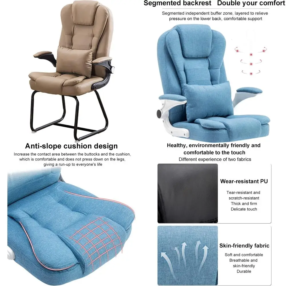 

Ergonomic PU Leather Guest Chair with Armrests for Office Conference Rooms and Waiting Areas