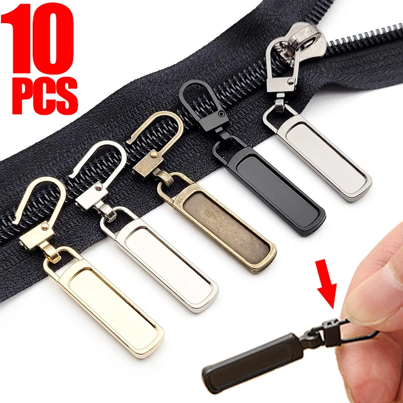 Zipper Slider Puller Instant Repair Kit Metal Zipper Head Replacement Luggage Purses Handbag Zipper Slider Clothing Sewing Craft