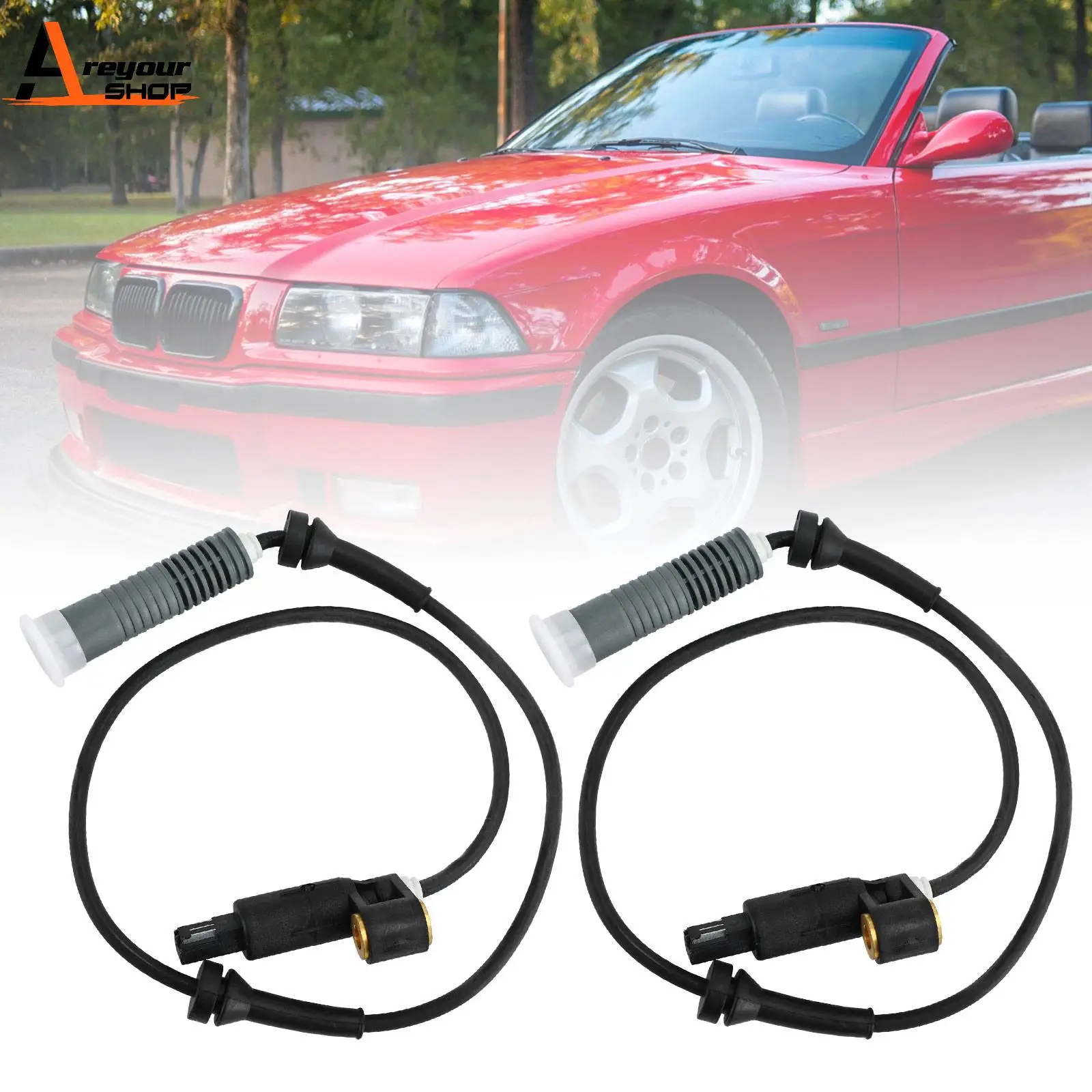 Areyourshop 2× Front Left or Right ABS Speed Sensor For BMW 3-ER E36 Z3 E36 34521163027 34521163188 34521165519 Car Auto Parts