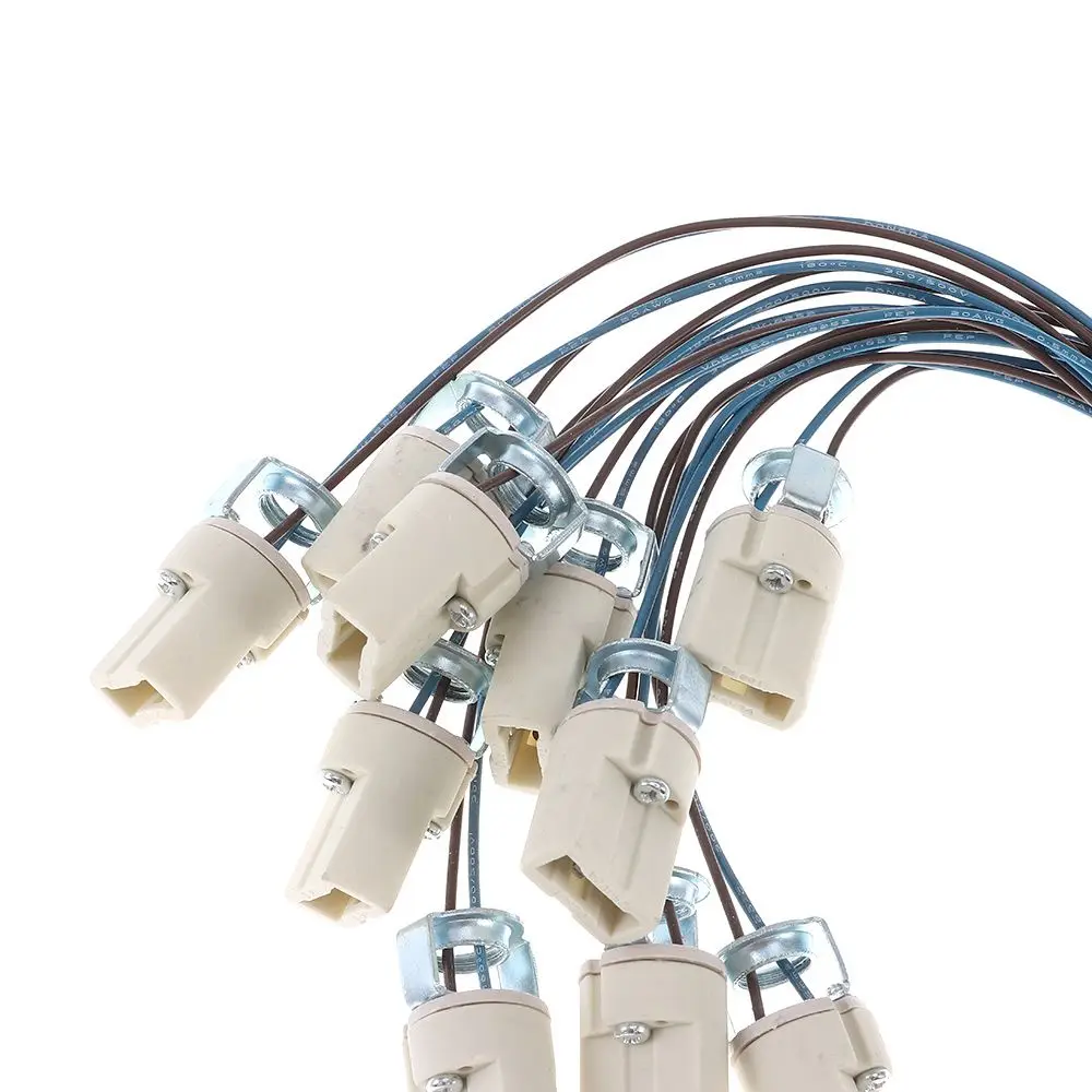 

10 G9 керамический держатель лампы G9, держатель лампы с двумя контактами, держатель лампы, аксессуары для освещения