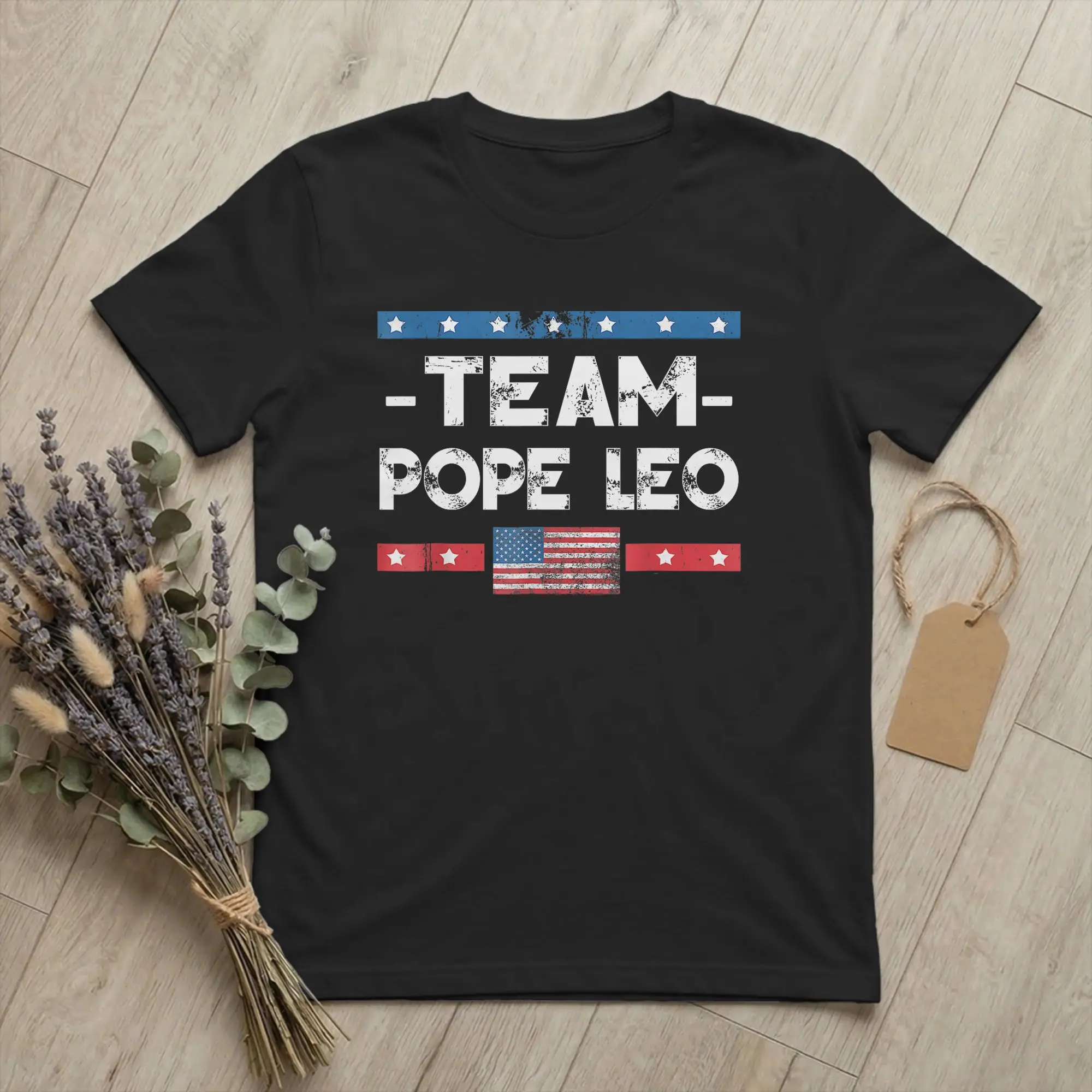Men's T-Shirts Team Pope Leo XIV Cotton Tee Shirt Short Sleeve Cardinal Robert Prevost T Shirts Crewneck merchandise Gift Idea