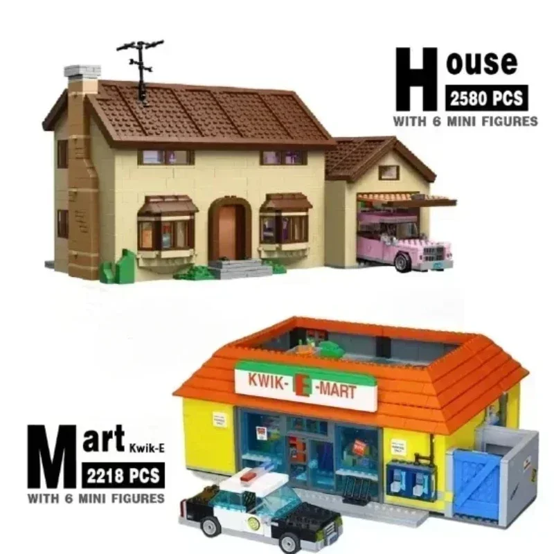 

2232Pcs 16004 Simpsons Action Model Building Block Bricks Compatible with 71016 71006 bricks for Children Christmas Gift