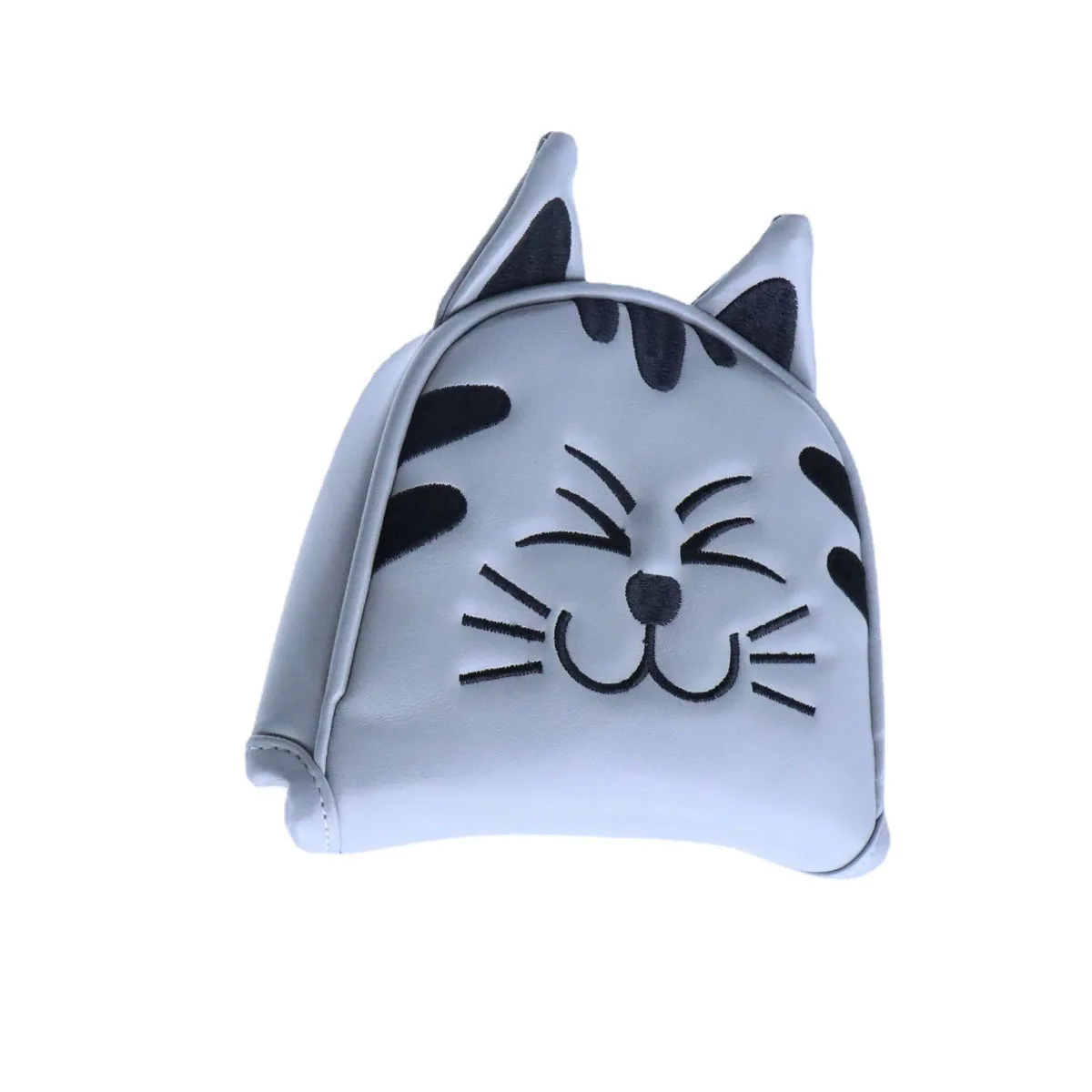 Magnet Golf Mallet Blade Putter Cover  PU Leather Embroidery Golf Club Protective Covers Universal Cat Dog Golf Accessorie
