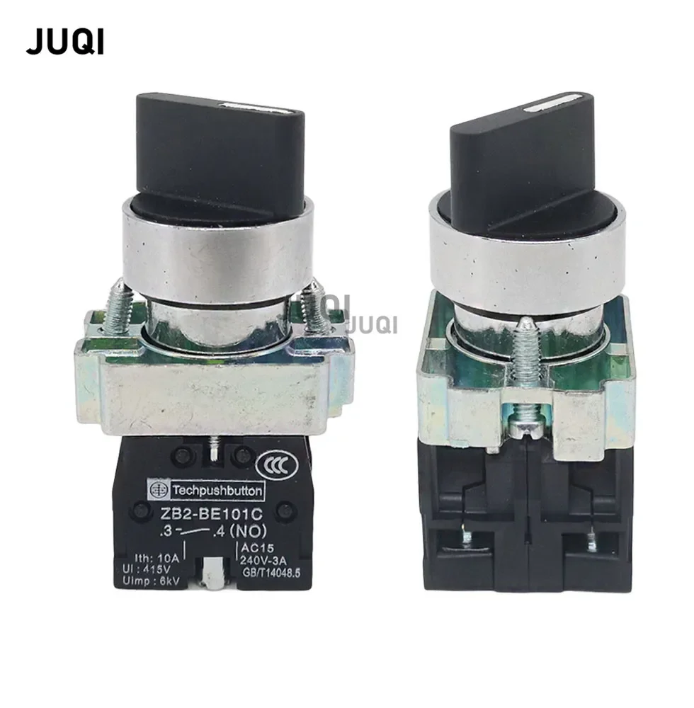 10PCS 22mm XB2-BD21 BD41 BD25 BD35 BD45 BD53 1NO/2NO/1NO1NC 2/3 Position Self locking / self resetting selector Knob switch