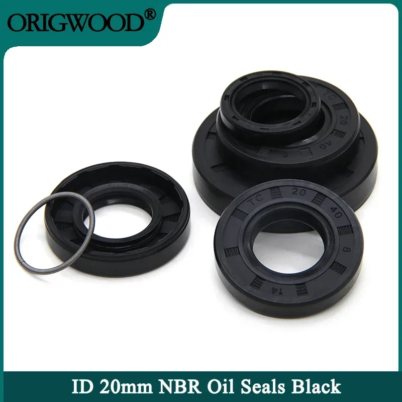 

2/5pcs NBR Oil Seal ID 20mm TC-20*27/28/30/32/34/35/37/38/40/42/45/47/50*5/6/7/8/10/12mm Nitrile Rubber Shaft Double Lip Gasket