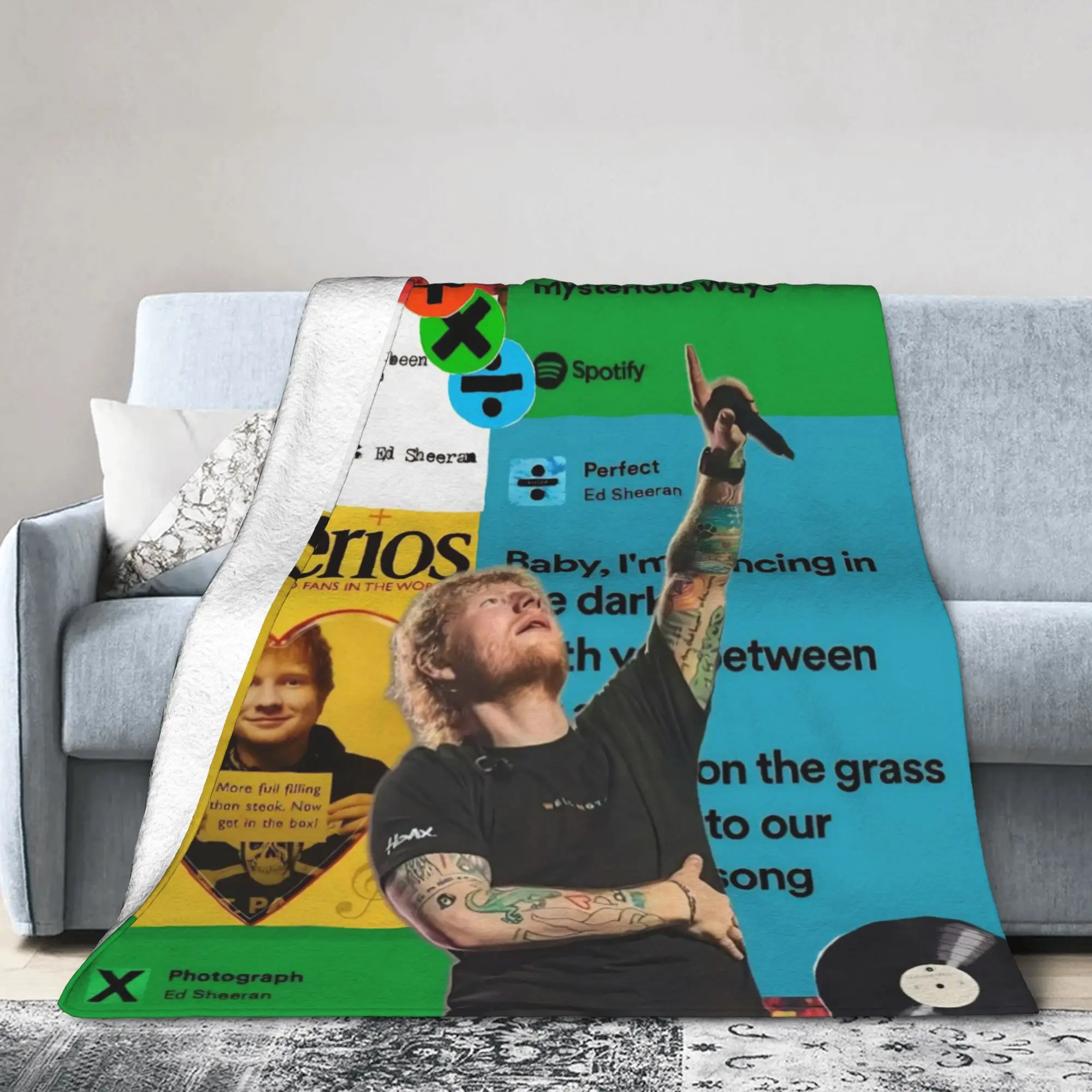 إد شيران حلقة جولة 2026 رمي بطانية للأريكة غامض لينة بطانية قطيفة 50x60 بوصة أحجام متعددة المفرش لجميع المواسم