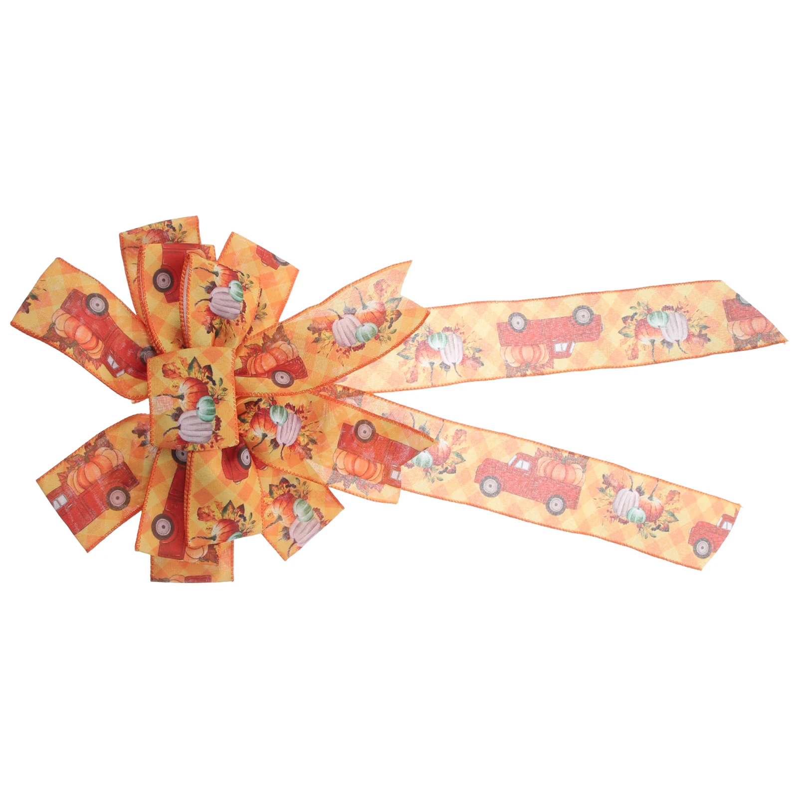 

Large Thanksgiving Bow Decoration for Front Door Tree Topper Fall Window Showcase Knot Stylish Home Shop Mall Restaurant Party