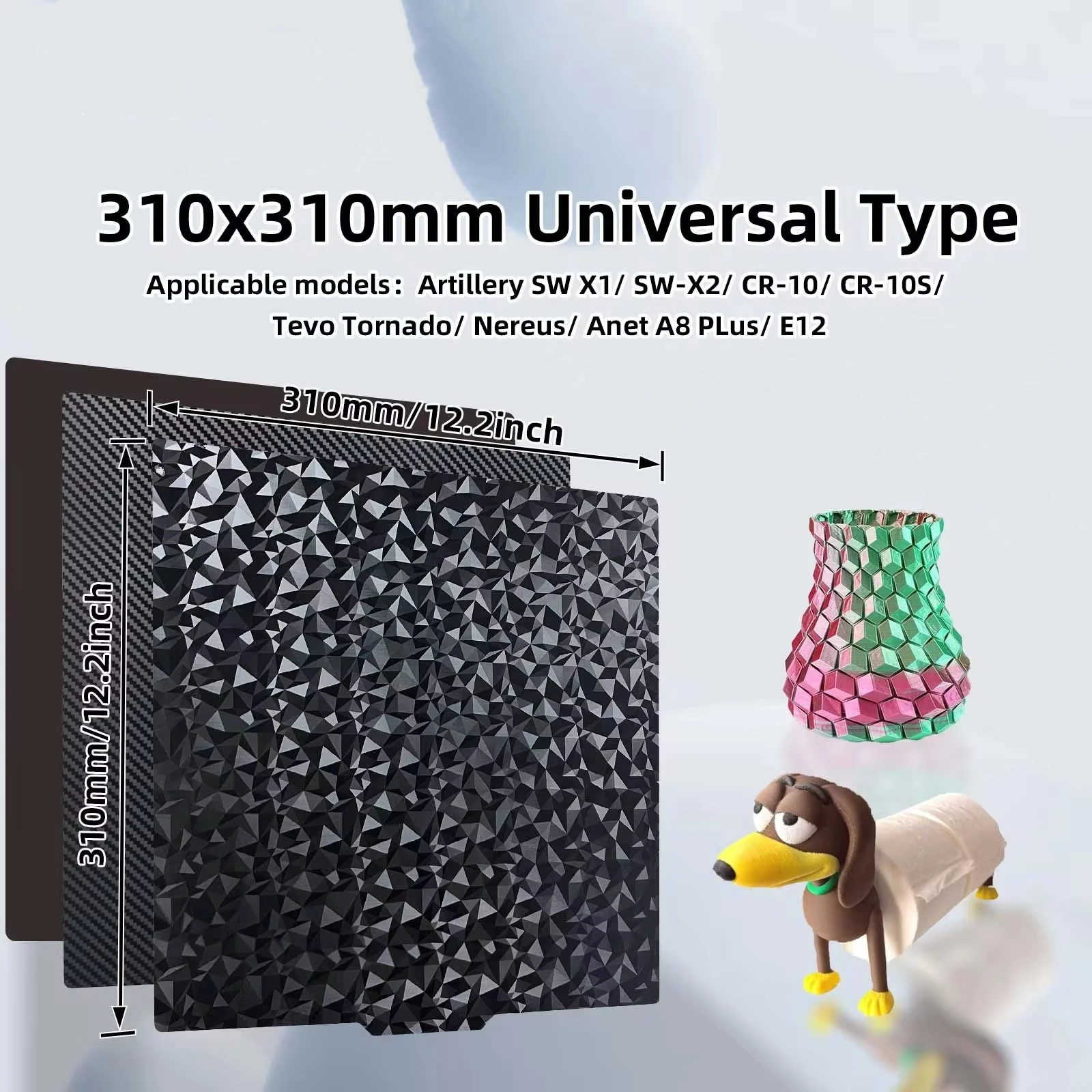 310x310mm PEO PET H1H PEI Sheet Build Plate For Creality CR-10 CR-10S/10 S3 Artillery Sidewinder X1/X2 S8 Pro S8 Plus KP5L SP-5