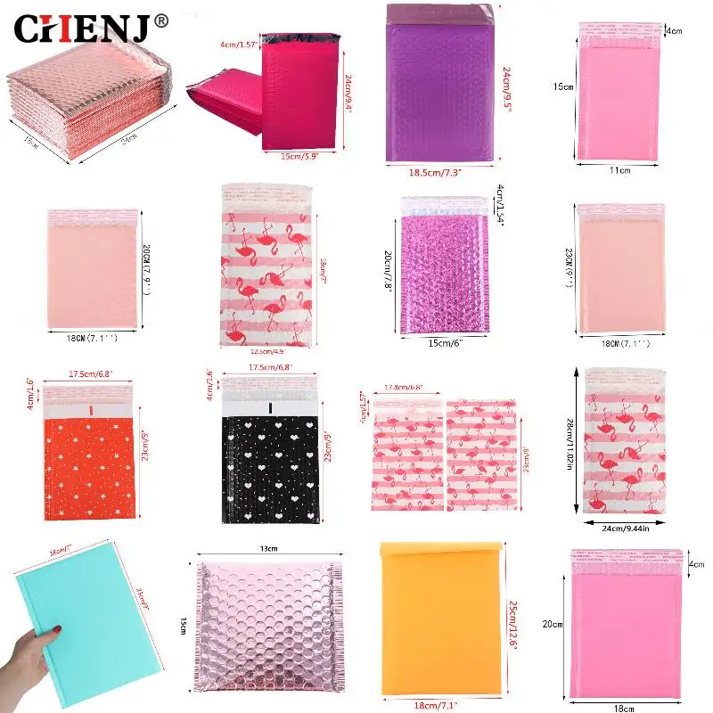 

10pcs/lot Self Seal Padded Envelopes Bubble Mailers Poly Bubble Mailer Gift Bags For Book Magazine Lined Mailer Self Seal