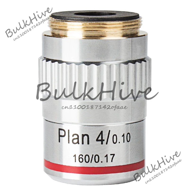 

Obiettivo acromatico AmScope 4X Plan con anello zigrinato raccomandazione fotografica Macro PA4XK-V300