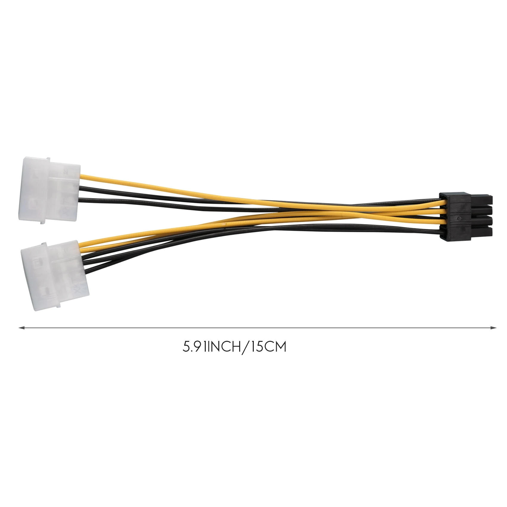 QWE-10PCS 2 Molex 4 pines a 8 pines PCI Express tarjeta de vídeo Pci-E ATX PSU Cable convertidor de corriente-Molex a Pcie Cable adaptador de 8 pines
