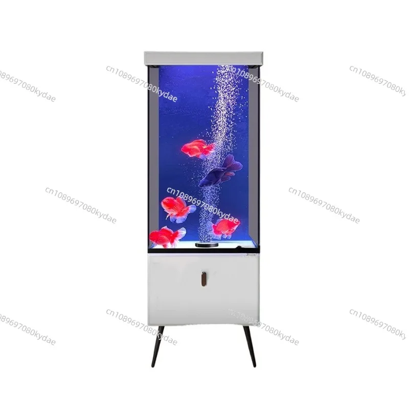 

Creative fish tank household living room TV cabinet back filter floor integrated vertical aquarium