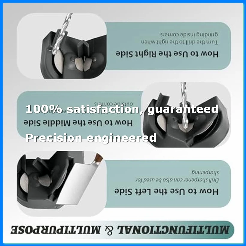 Drill Bit Sharpener,Multipurpose Drill Bit Grinding Sharpener with 4 Grinding Wheel,Drill Machine Blade Sharpening Tool-A73M