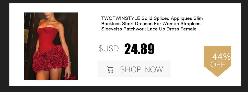 TWOTWINSTYLE Solid Blouse Mini Dresses For Women V Neck Long Sleeve Spliced Lace Up Sweet Style Dress Female Clothing Fashion