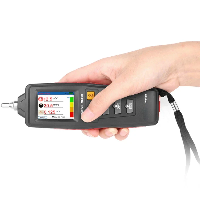 WT63B vibration analyzer Color liquid crystal digital vibrometer Rotation acceleration velocity displacement